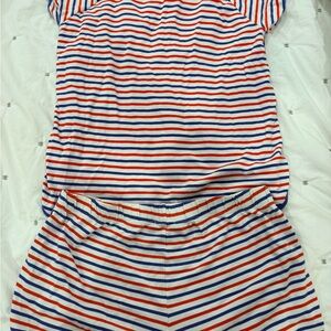 LAKE Pajamas Striped Women's Pajama Set - Red, Blue, White